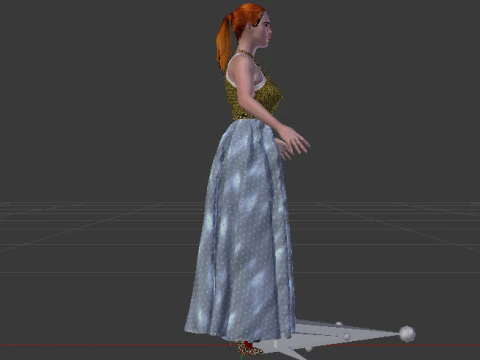 Woman in a Dress 071 3D Model