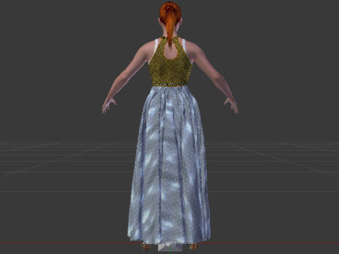 Woman in a Dress 071 3D Model