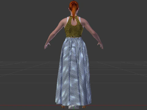 Woman in a Dress 071 3D Model