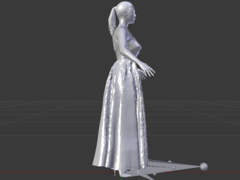 Woman in a Dress 071 3D Model