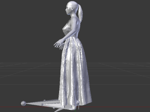 Woman in a Dress 071 3D Model