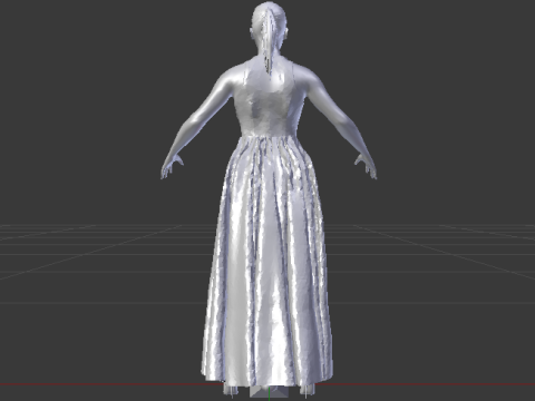 Woman in a Dress 071 3D Model