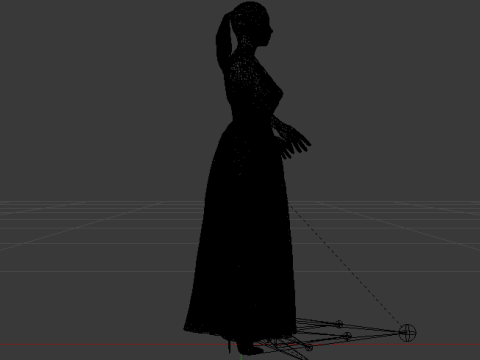 Woman in a Dress 071 3D Model