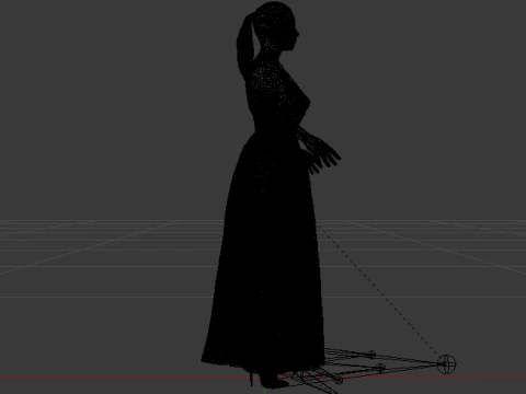 Woman in a Dress 071 3D Model
