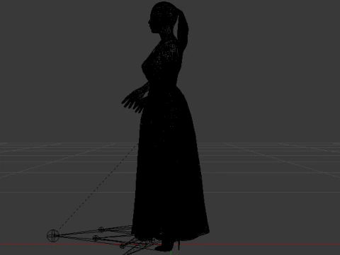 Woman in a Dress 071 3D Model