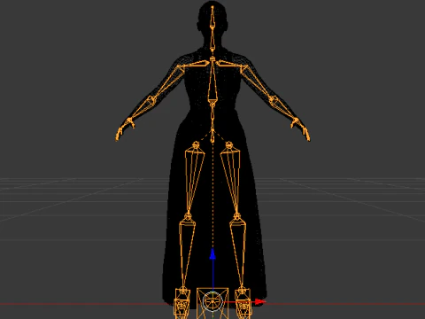 Woman in a Dress 071 3D Model