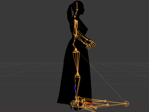 Woman in a Dress 071 3D Model