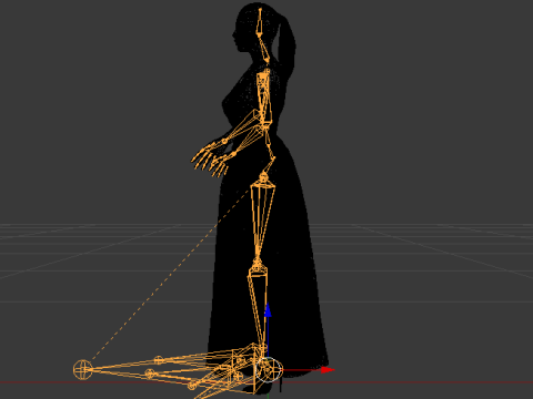 Woman in a Dress 071 3D Model