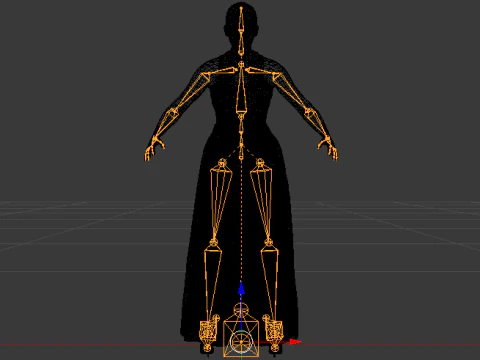 Woman in a Dress 071 3D Model