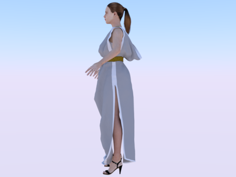 Woman in a Dress 072 3D Model