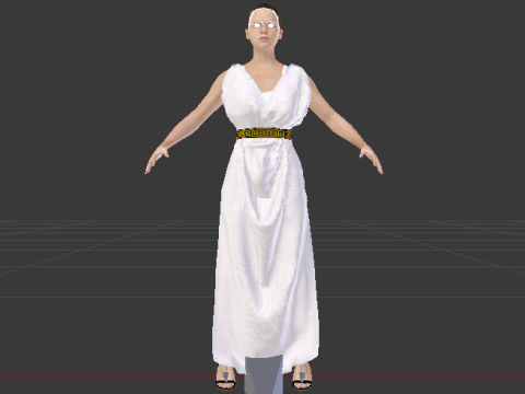 Woman in a Dress 072 3D Model