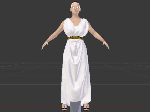 Woman in a Dress 072 3D Model