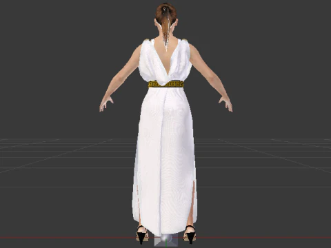Woman in a Dress 072 3D Model