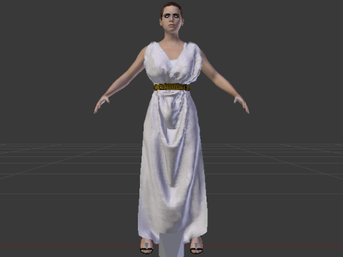 Woman in a Dress 072 3D Model