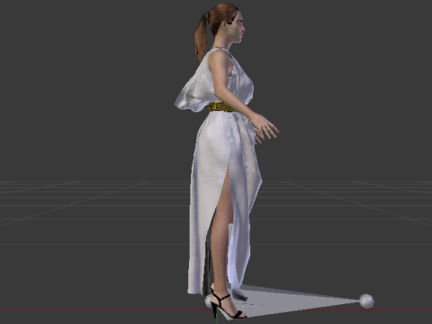 Woman in a Dress 072 3D Model