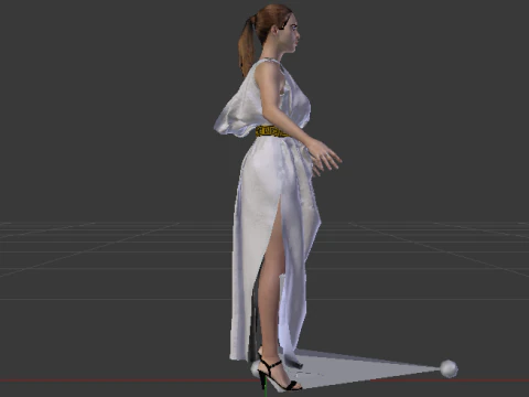Woman in a Dress 072 3D Model