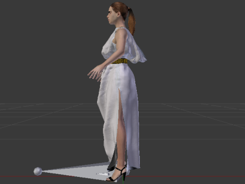 Woman in a Dress 072 3D Model