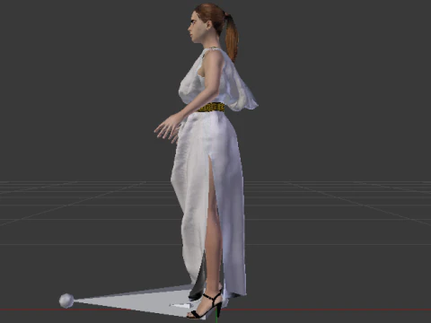 Woman in a Dress 072 3D Model