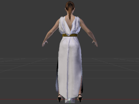 Woman in a Dress 072 3D Model