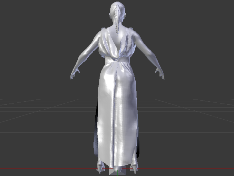 Woman in a Dress 072 3D Model