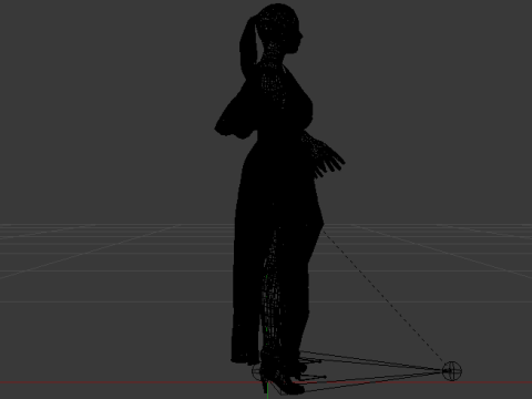 Woman in a Dress 072 3D Model