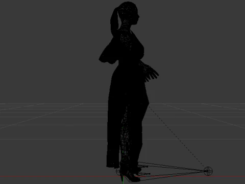 Woman in a Dress 072 3D Model