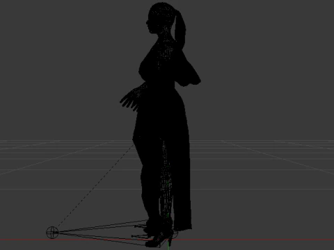 Woman in a Dress 072 3D Model