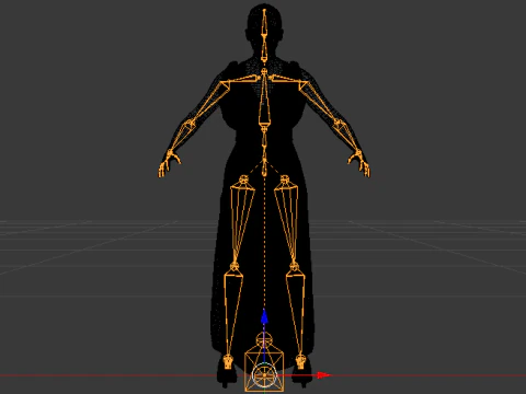 Woman in a Dress 072 3D Model