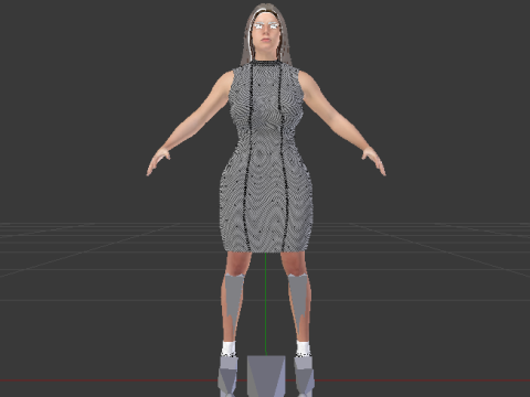 Woman in a Dress 073 3D मॉडल