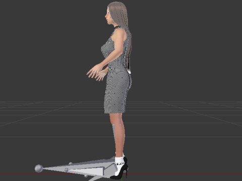 Woman in a Dress 073 3D मॉडल