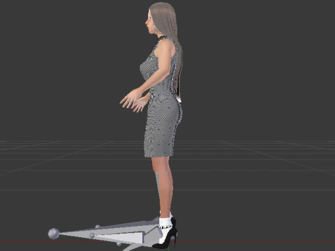 Woman in a Dress 073 3D Model