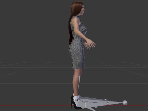Woman in a Dress 073 3D मॉडल