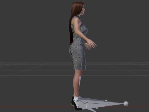 Woman in a Dress 073 3D Model