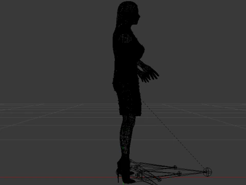 Woman in a Dress 073 3D Model