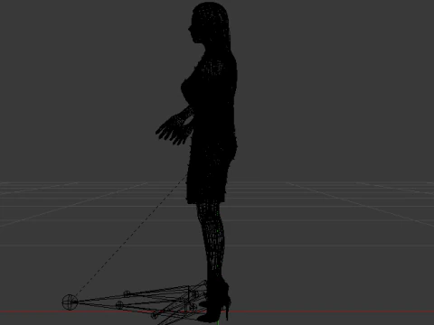 Woman in a Dress 073 3D Model