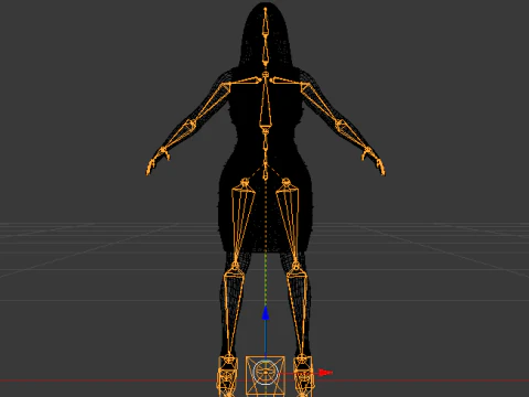 Woman in a Dress 073 3D Model