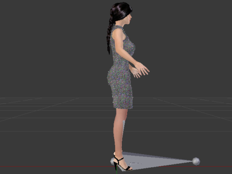 Woman in a Dress 074 3D Модель