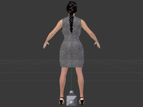 Woman in a Dress 074 3D Модель