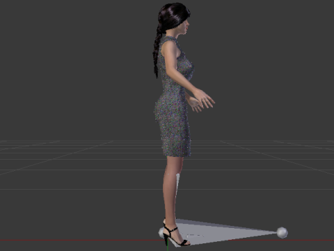 Woman in a Dress 074 3D Модель