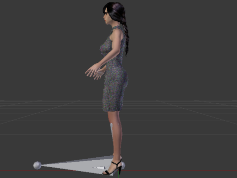 Woman in a Dress 074 3D Модель