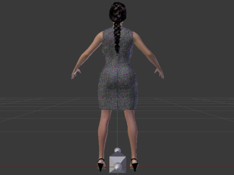 Woman in a Dress 074 3D Модель