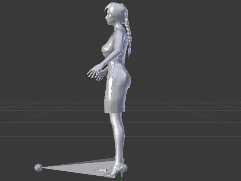 Woman in a Dress 074 3D Модель