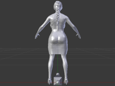 Woman in a Dress 074 3D Модель