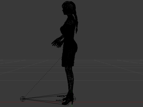 Woman in a Dress 074 3D Модель