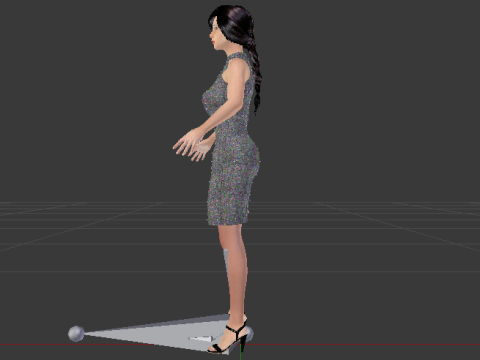 Woman in a Dress 074 3D Модель