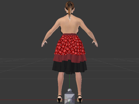 Woman in a Dress 075 3D Модель