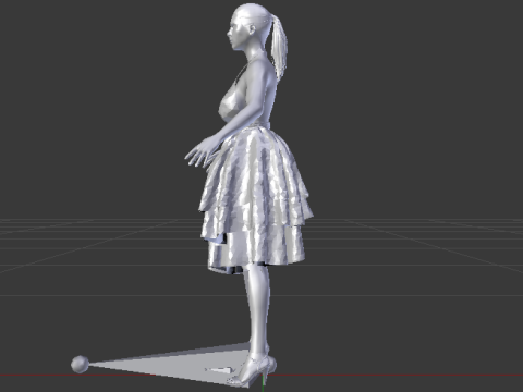 Woman in a Dress 075 3D Модель