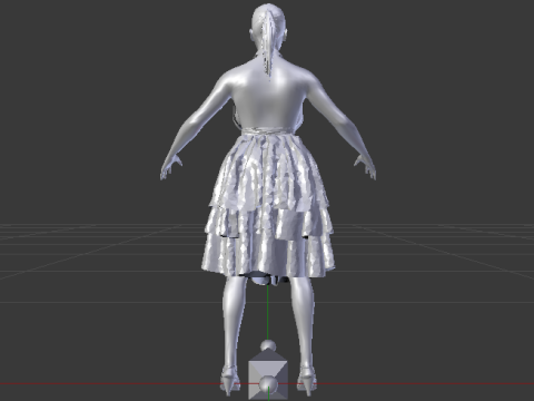 Woman in a Dress 075 3D Модель