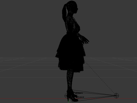 Woman in a Dress 075 3D Модель