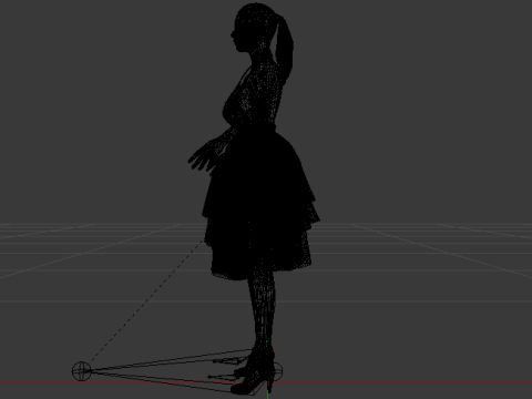 Woman in a Dress 075 3D Модель